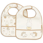 Lot de 2 bavoirs plastifi�s miffy family farm