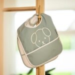 Lot de 2 bavoirs plastifi�s miffy peekaboo sea green