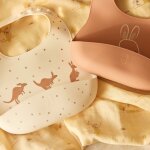 Lot de 2 bavoirs en silicone kangaroots