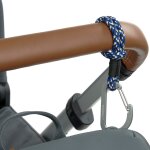 Lot de 2 crochets attaches poussettes noir bleu