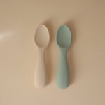Lot de 2 cuill�res b�b� blue - shifting sand