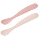 Lot de 2 cuillères silicone 1er âge avec boîte de transport duo barbe à papa Lot de 2 cuillères silicone 1er âge avec boîte de transport duo barbe à papa