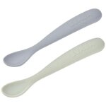 Lot de 2 cuillères silicone 1er âge avec boîte de transport duo nature Lot de 2 cuillères silicone 1er âge avec boîte de transport duo nature