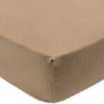 Lot de 2 draps housses en jersey wild rose - biscuit (60 x 120 cm)