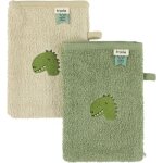 Lot de 2 gants de toilette dino Lot de 2 gants de toilette dino