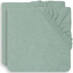 Lot de 2 housses de matelas  langer en ponge ash green (50 x 70 cm)