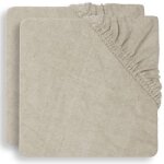 Lot de 2 housses de matelas  langer en ponge nougat (50 x 70 cm)