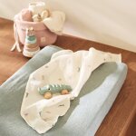 Lot de 2 housses de matelas � langer sea green (50 x 70 cm)