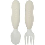 Lot de 2 pr - couverts inox gris velours