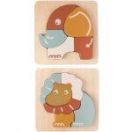 Lot de 2 puzzles bébé en bois Lot de 2 puzzles bébé en bois