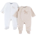 Lot de 2 pyjamas velours z�bre (3 mois)
