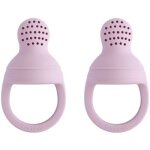 Lot de 2 sucettes grignoteuses en silicone soft lilac