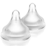 Lot de 2 t�tines natural wave� sp�cial allaitement d�bit tr�s lent