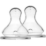 Lot de 2 tétines en silicone débit moyen Lot de 2 tétines en silicone débit moyen