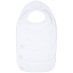 Lot de 3 bavoirs ponge  velcro blancs