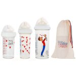 Lot de 3 biberons anti colique gigognes papa - bébé by soledad (360 ml et 210 ml) Lot de 3 biberons anti colique gigognes papa - bébé by soledad (360 ml et 210 ml)