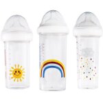 Lot de 3 biberons anti colique gigognes rainbow arc - en - ciel (360 ml et 210 ml) Lot de 3 biberons anti colique gigognes rainbow arc - en - ciel (360 ml et 210 ml)