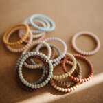 Lot de 3 bracelets de dentition pearl berry - marigold - khaki