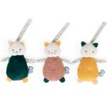 Lot de 3 doudous chats sensoriels stimuli Lot de 3 doudous chats sensoriels stimuli
