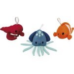 Lot de 3 ponges de bain barboteurs marins