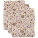 Lot de 3 gants de toilette en gaze de coton flower fairies