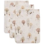 Lot de 3 gants de toilette en gaze de coton tiny park