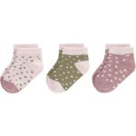 Lot de 3 paires de chaussettes bb en coton bio rose et cannelle (pointure 15 - 18)