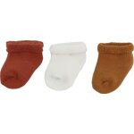 Lot de 3 paires de chaussettes terracotta - ecru - camel (0 - 6 mois) Lot de 3 paires de chaussettes terracotta - ecru - camel (0 - 6 mois)