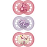 Lot de 3 sucettes original rose en silicone (18 mois et + )