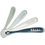 Lot de 4 cuillres 1er repas soft bleu