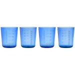 Lot de 4 petites tasses bleues
