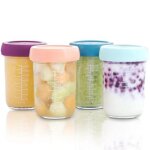 Lot de 4 pots de conservation en verre babybols (160 ml)