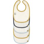 Lot 5 bavoirs en �ponge coton bio baleine little water