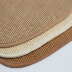 Lot de 6 bavoirs de naissance nid d'abeille beige - choco