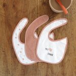Lot de 6 bavoirs premier �ge c?urs