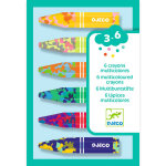 Lot de 6 petits crayons multicolores