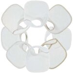 Lot de 7 bavoirs  velcro essentiel crus