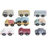 Lot de 9 véhicules en bois Lot de 9 véhicules en bois