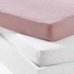 Lot al�se et drap housse blanc - old pink (70 x 140 cm)