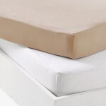 Lot al�se et drap housse blanc - sable (70 x 140 cm)