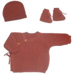 Lot brassière, bonnet et chaussons terracotta (0 - 1 mois) Lot brassière, bonnet et chaussons terracotta (0 - 1 mois)