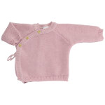Lot brassi�re, bonnet et chaussons vieux rose (0 - 1 mois)