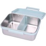 Lunch box inox 2 compartiments v�hicules bleu