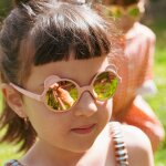 Lunettes de soleil ourson rose p�che (12 - 24 mois)