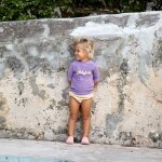 Maillot de bain anti - fuite rayures jaune (13 - 24 mois)