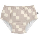 Maillot de bain couche motif damier stone et sel (7 - 12 mois)