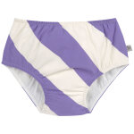 Maillot de bain couche rayures violet et sel marin (7 - 12 mois)