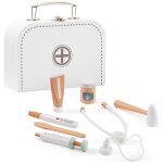 Mallette et accessoires de docteur en bois blanc