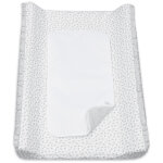 Matelas � langer avec housse little bloom fleurs gris