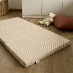 Matelas de voyage pliant ray� ambre (60 x 120 cm)